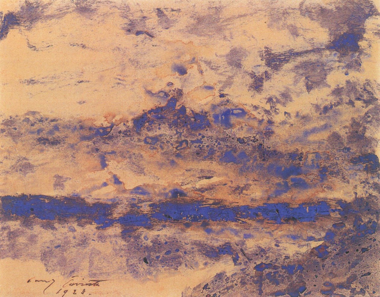 Wolken uberm Meer tekijältä Lovis Corinth