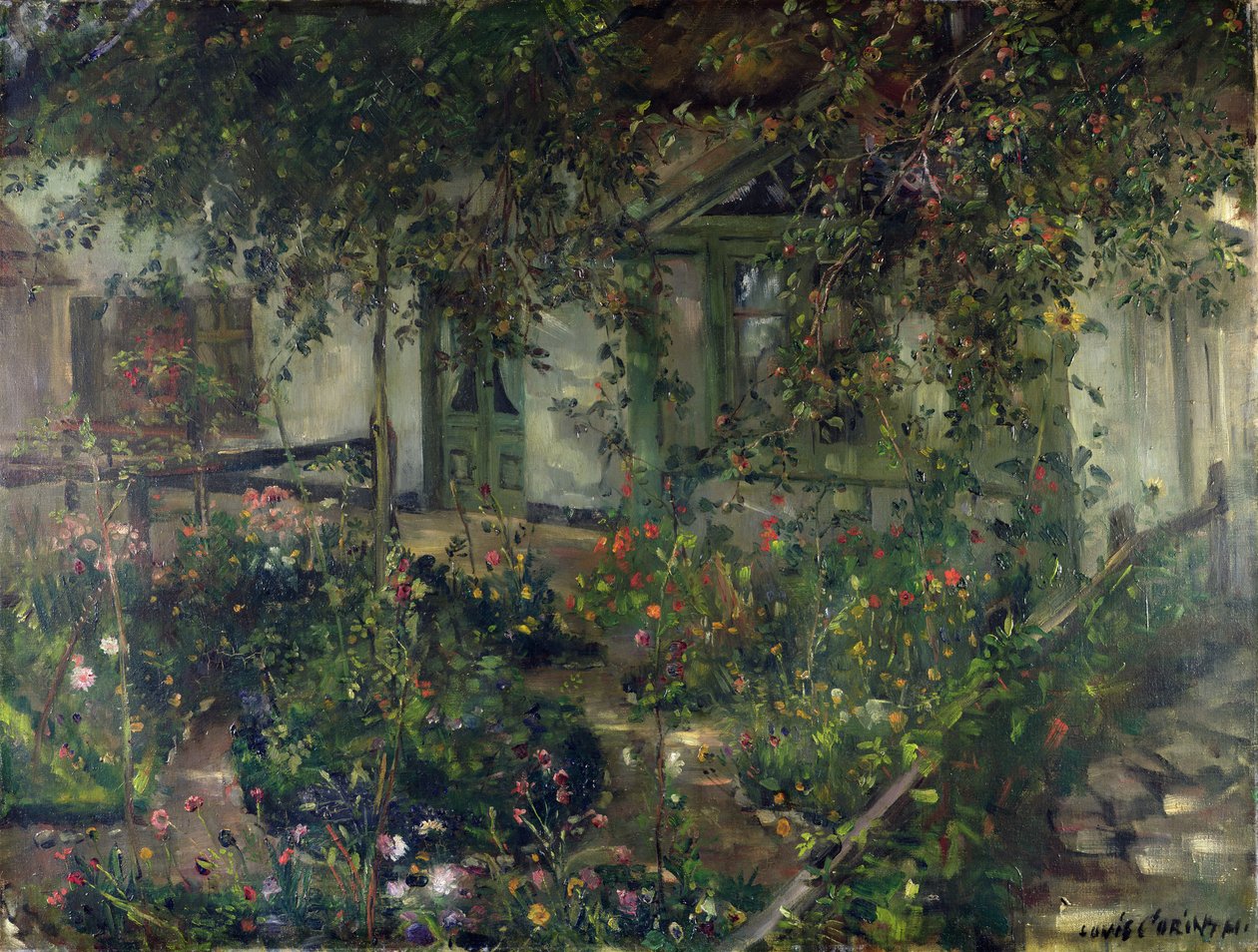 Kukkapuutarha kukkii, 1904 tekijältä Lovis Corinth