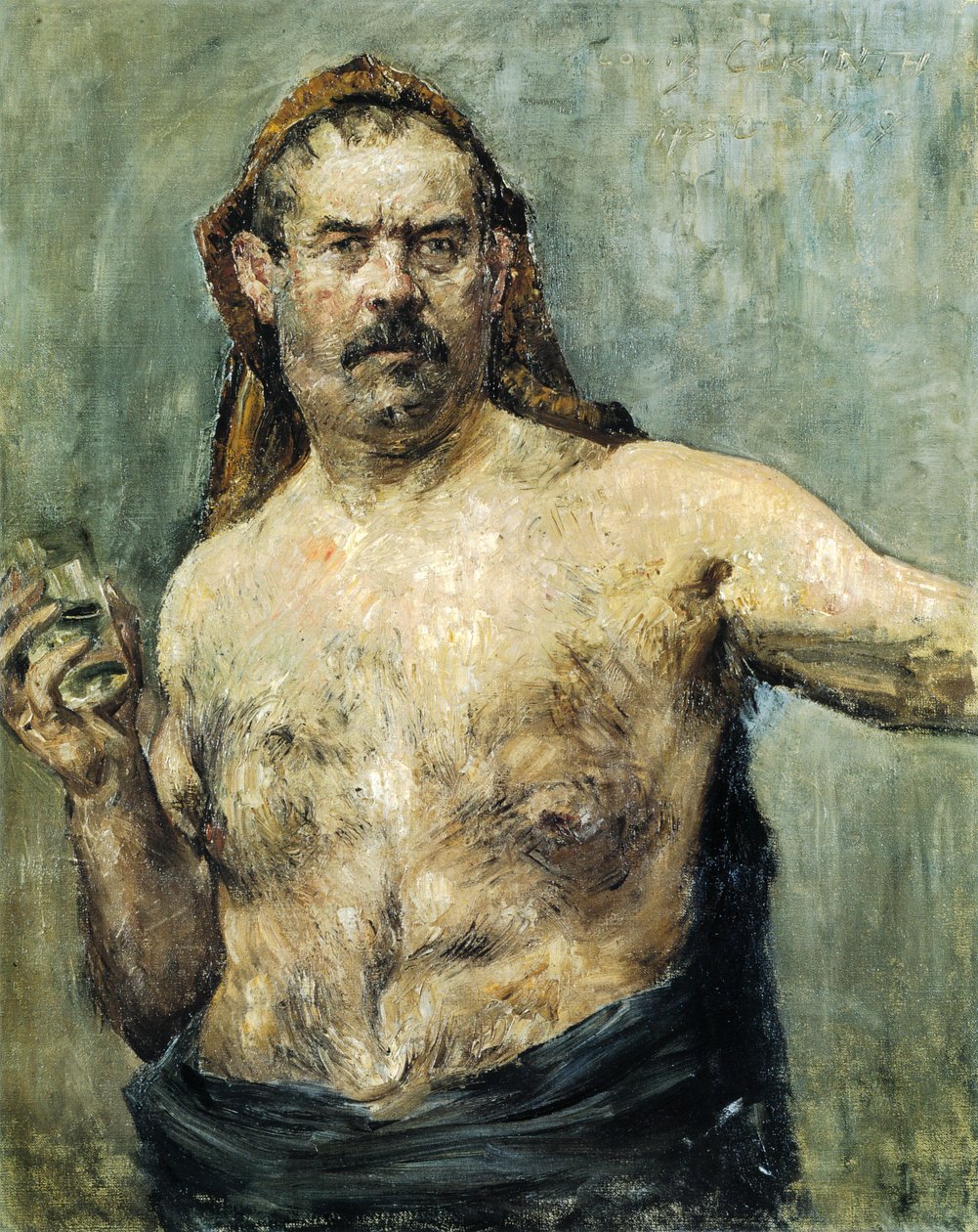 Omakuva lasilla tekijältä Lovis Corinth