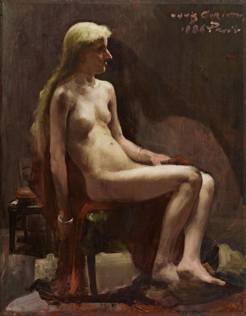 Sitzender weiblicher Akt tekijältä Lovis Corinth