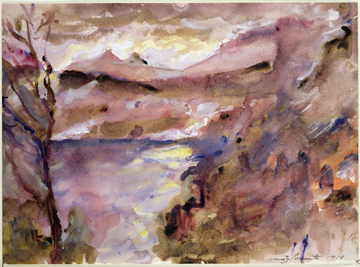 Näkymä Walchen-järvelle, 1919 tekijältä Lovis Corinth