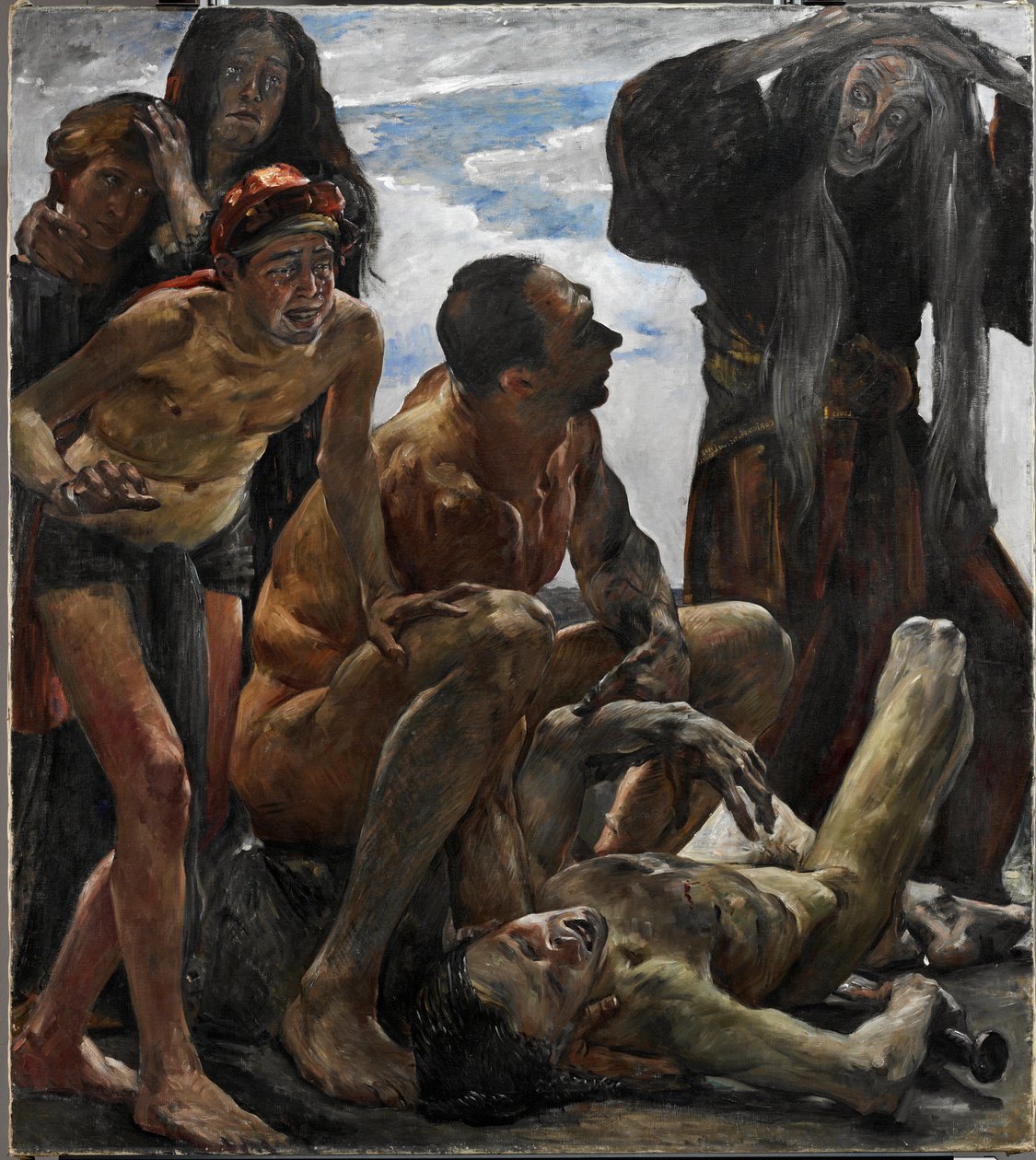 ""Le deuil"" (suru) Peinture de Lovis Corinth (1858-1925) - 1908 - Öljy kankaalle Koko 192x174 cm Ala-Saksin osavaltion museo, Hannover tekijältä Lovis Corinth