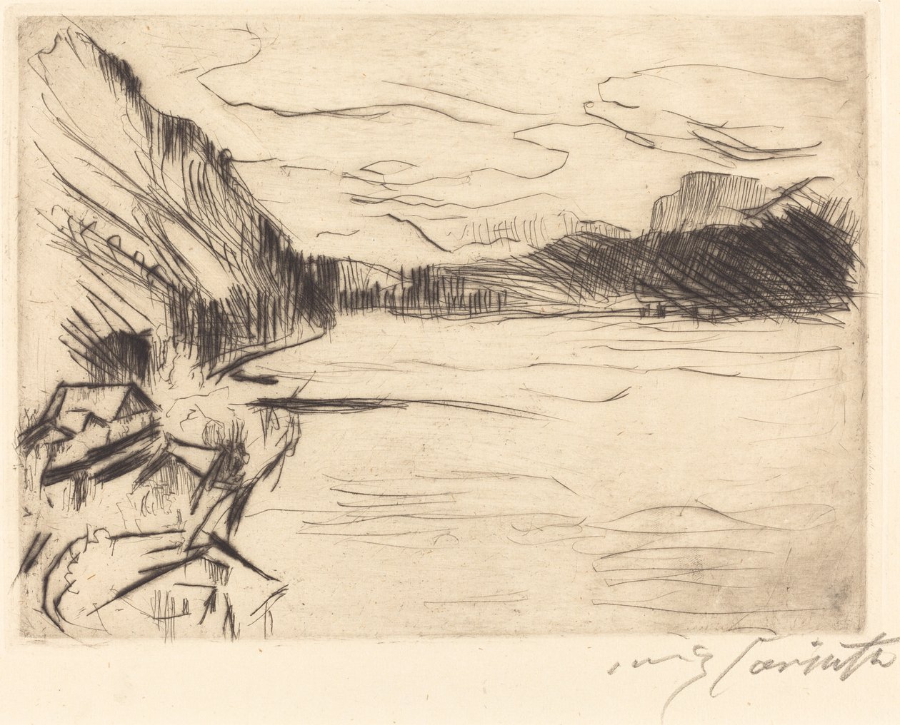 Am Walchensee (Walchen-järvellä) tekijältä Lovis Corinth