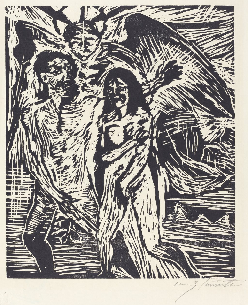 Karkotus paratiisista (The Expulsion from Paradise) tekijältä Lovis Corinth
