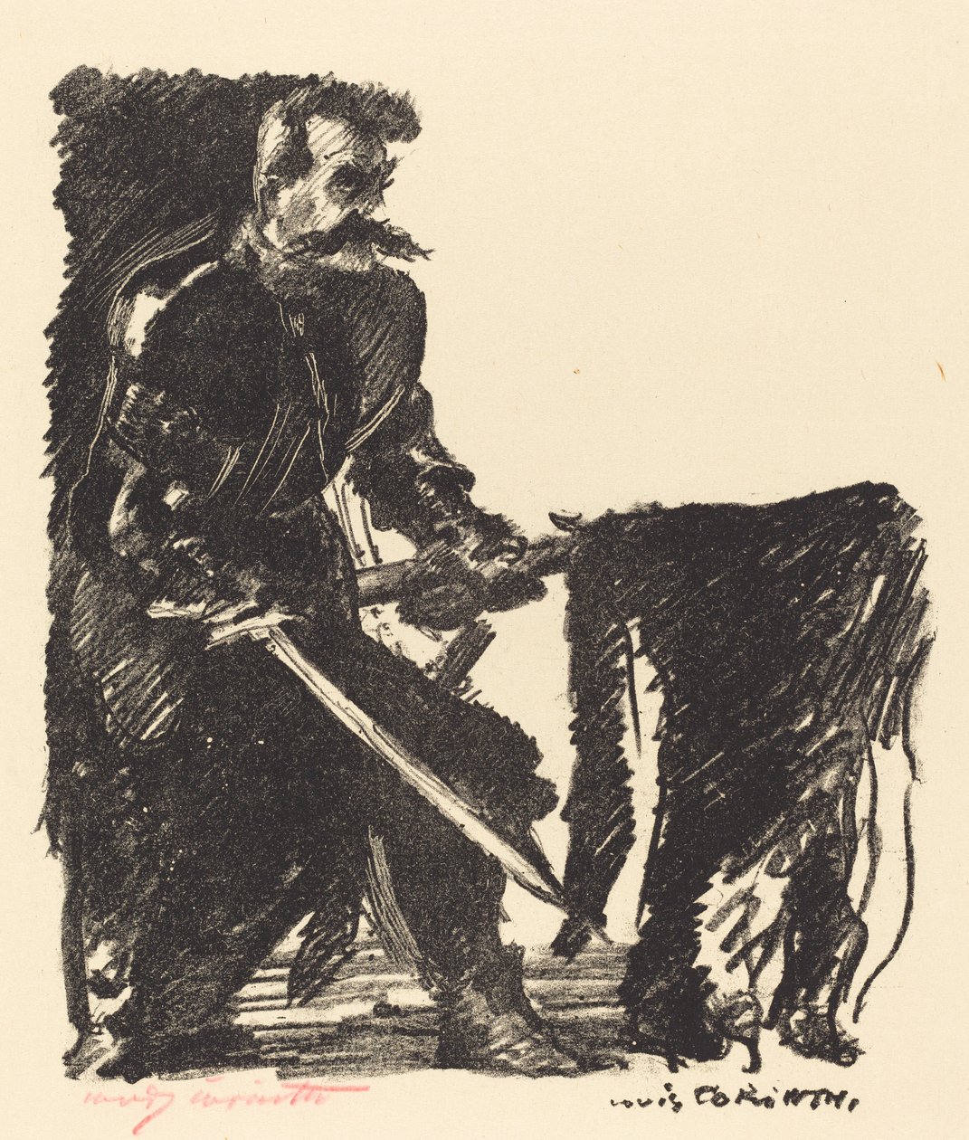 Banner Bearer (normaali kantaja) tekijältä Lovis Corinth
