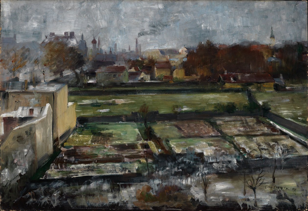 Näkymä Münchenin ateljeesta tekijältä Lovis Corinth