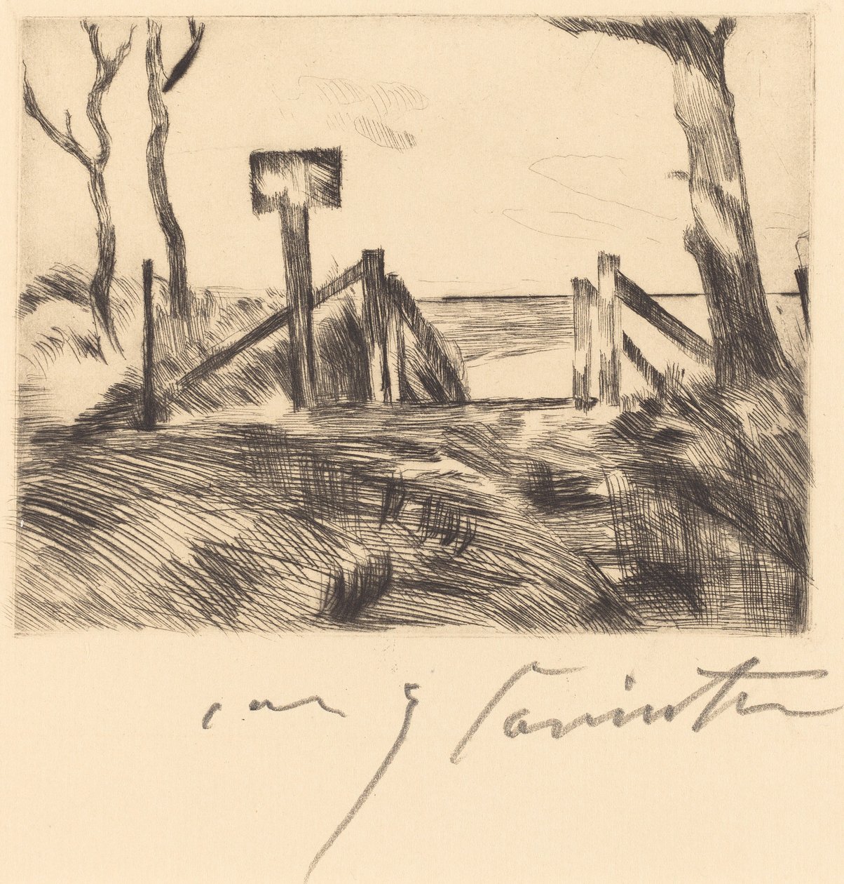 Silta kyltillä tekijältä Lovis Corinth