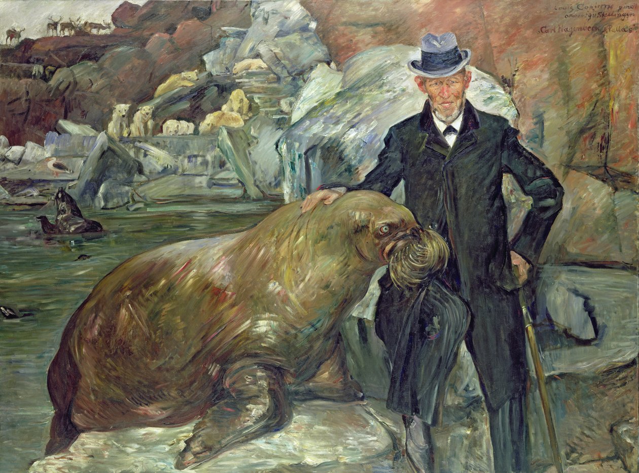 Carl Hagenbeck (1844-1913) eläintarhassaan, 1911 tekijältä Lovis Corinth