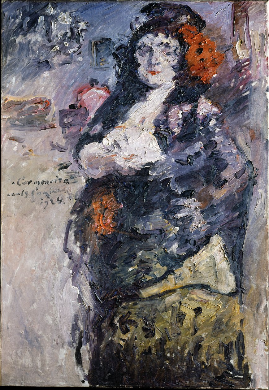 "Carmencita", Charlotte Berend-Corinthin muotokuva espanjalaisessa puvussa tekijältä Lovis Corinth