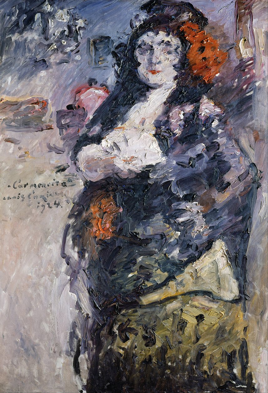 Carmencita Charlotte Berend-Corinthin muotokuva espanjalaisessa mekossa tekijältä Lovis Corinth