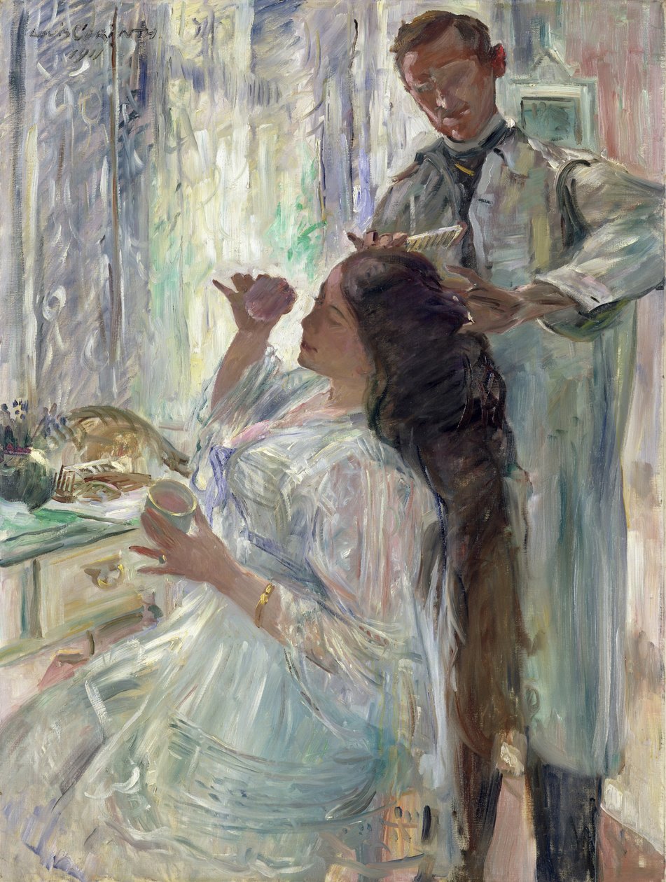 Charlotte Corinth pukeutumispöydässä, 1911 tekijältä Lovis Corinth