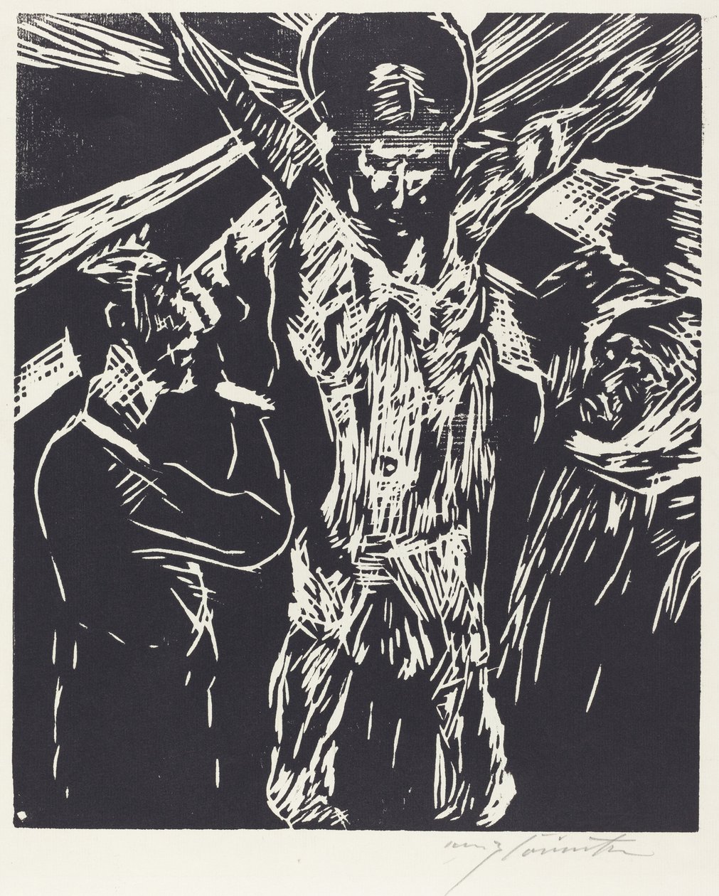 Kristus ristillä Ristiinnaulitseminen, 1919. tekijältä Lovis Corinth