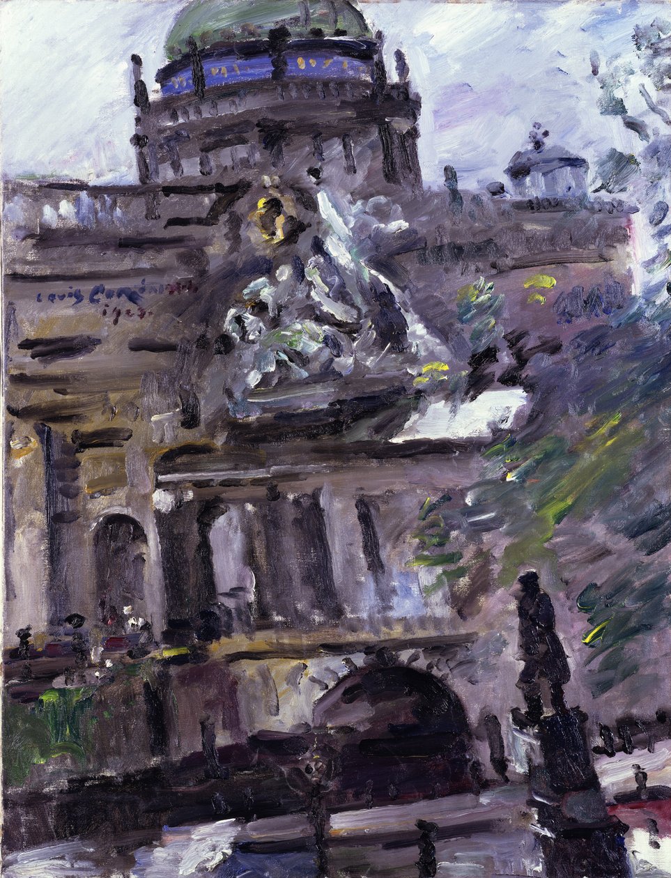 Berliinin linna Darmstädter Bankilta nähtynä tekijältä Lovis Corinth