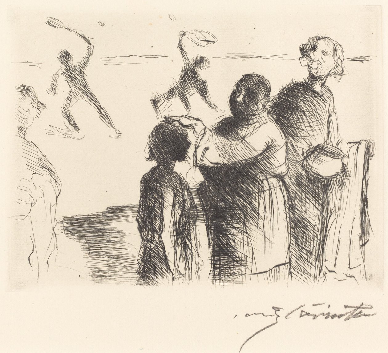 Trimalchion Gastmahl: pl. II Trimalchion juhlat: pl. II, 1919. tekijältä Lovis Corinth