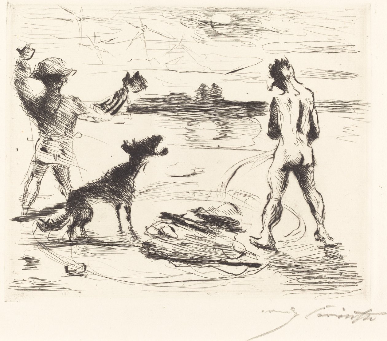 El Gastmahl de Trimalchio: pl. VII (El banquet de Trimalcio: pl. VII)finès tekijältä Lovis Corinth