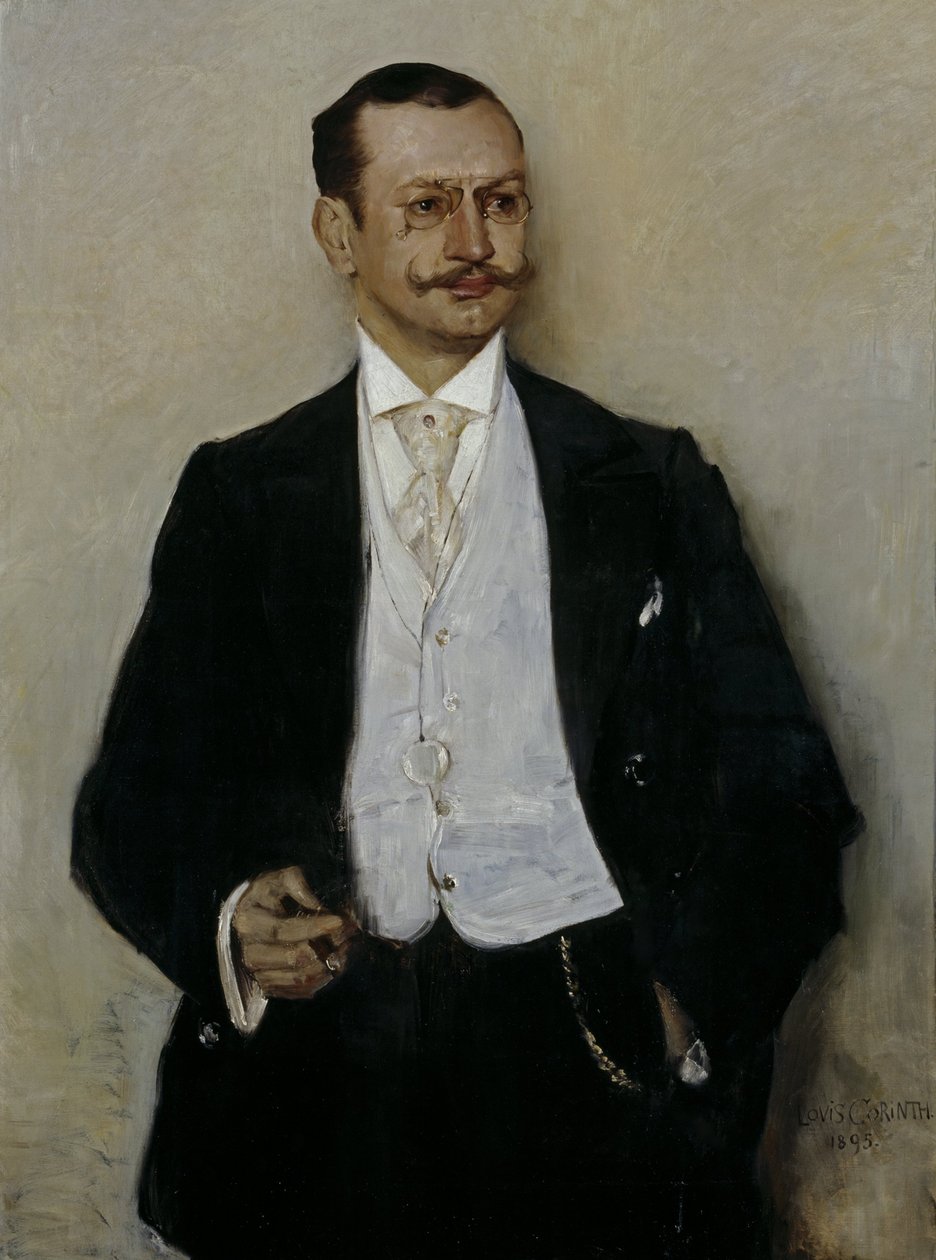 Siellä Carl Strathmann maalaa tekijältä Lovis Corinth
