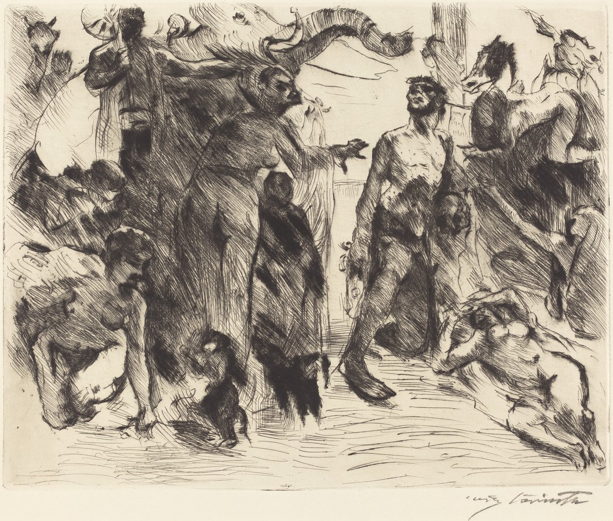 Pyhän Antoniuksen kiusaus, 1919. tekijältä Lovis Corinth