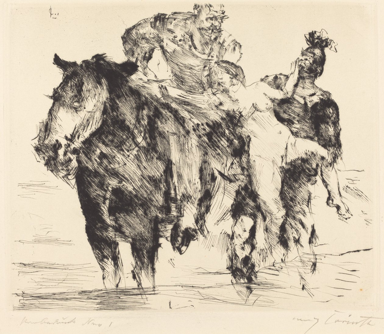 nainen ryöstö (raiskaus) tekijältä Lovis Corinth