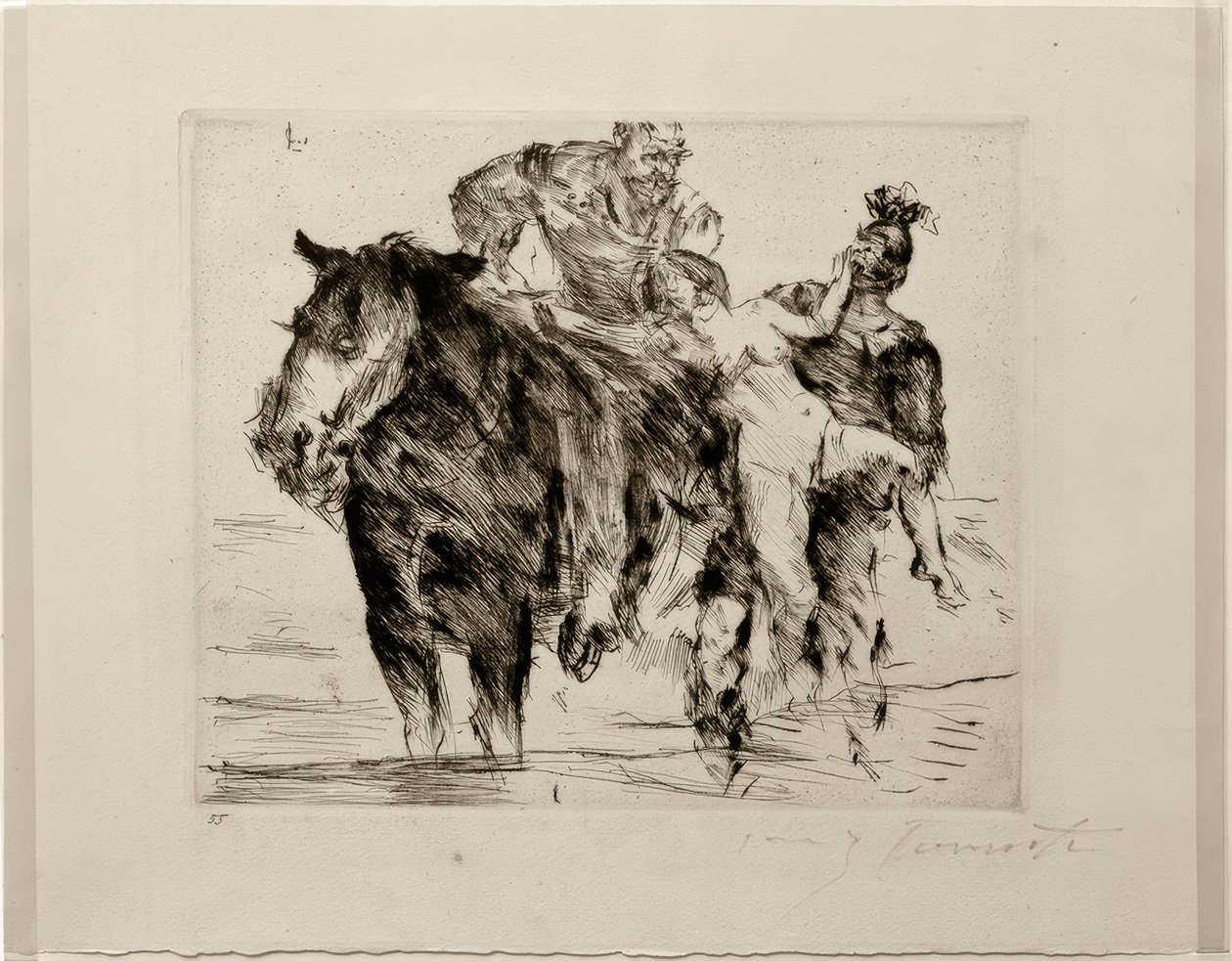Naisen ryöstö tekijältä Lovis Corinth
