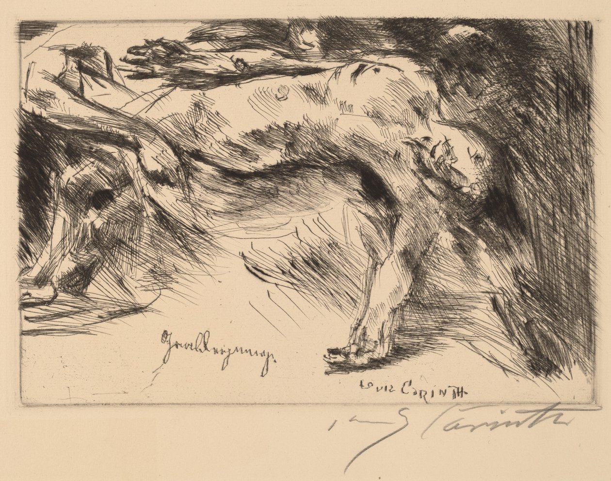 Grablegung (hautaaminen) tekijältä Lovis Corinth