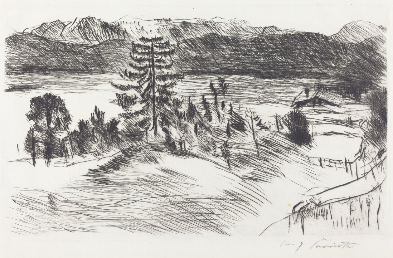 Large Walchenseelandschaft Large Walchensee Landscape, 1923. finlandès tekijältä Lovis Corinth