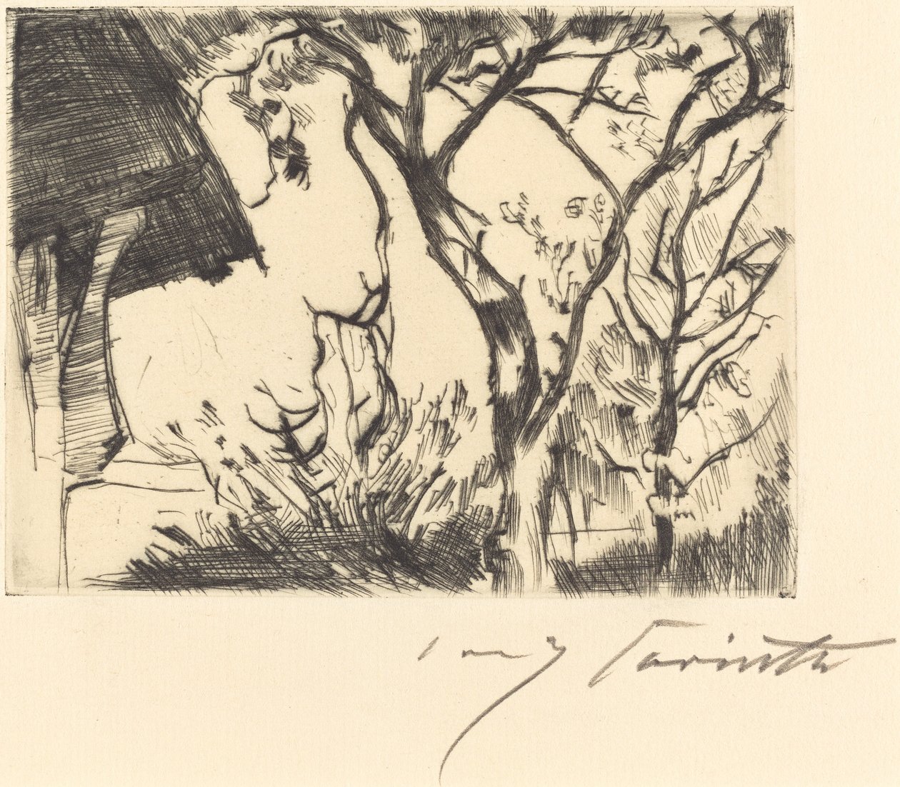 Hausecken talon kulma, 1918. tekijältä Lovis Corinth