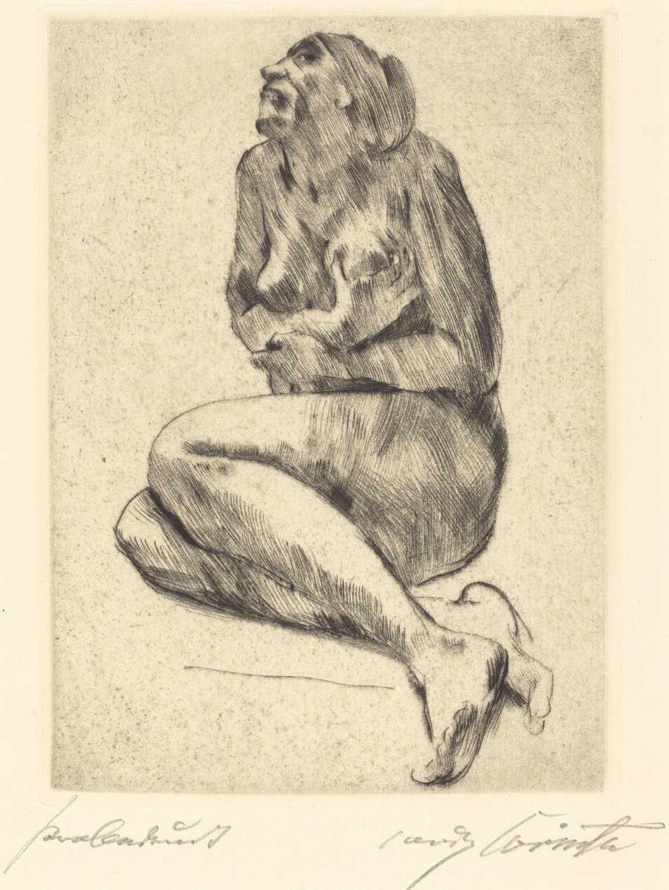 Hiipivä nainen alaston tekijältä Lovis Corinth