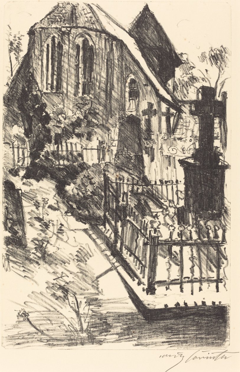 Kirchhof (hautausmaa) tekijältä Lovis Corinth
