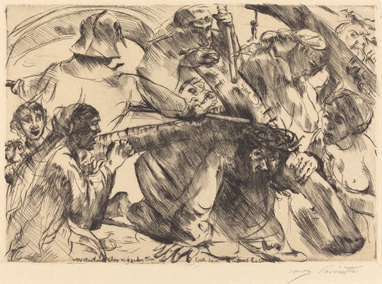 Kristus kantaa ristiä tekijältä Lovis Corinth