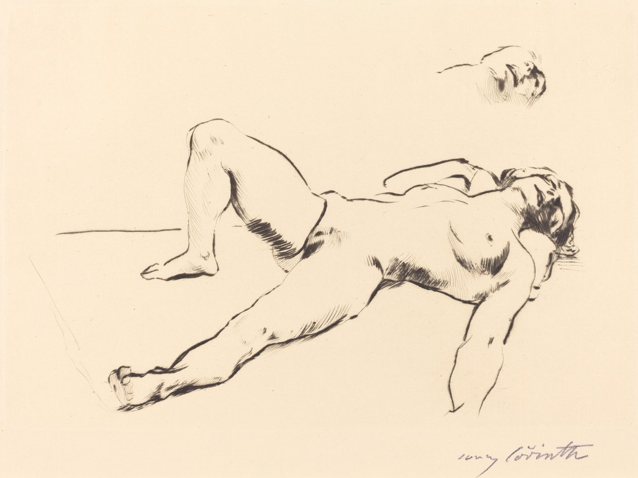 Makaava nainen alaston II tekijältä Lovis Corinth