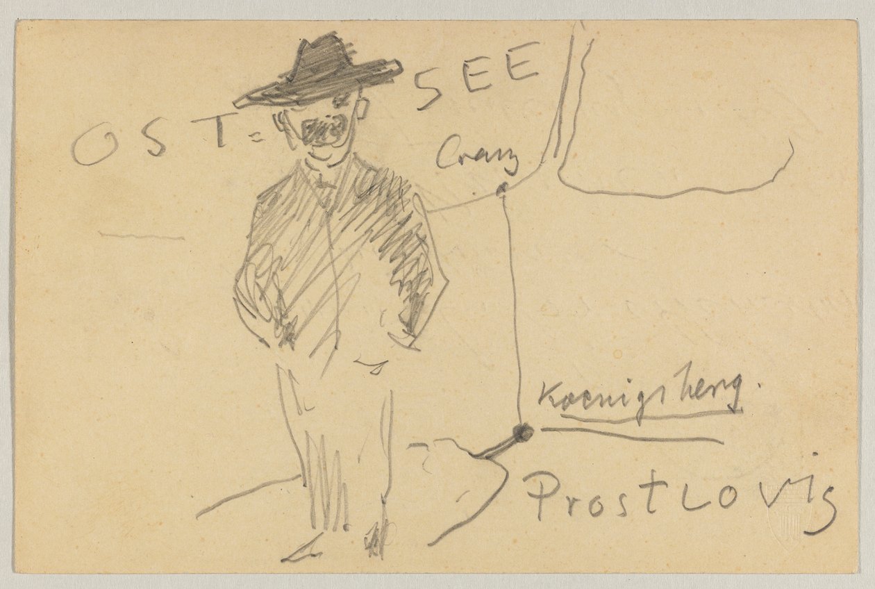 Lovis Corinth Carl Strathmannille: postikortti, postileima 10. huhtikuuta 1903 tekijältä Lovis Corinth