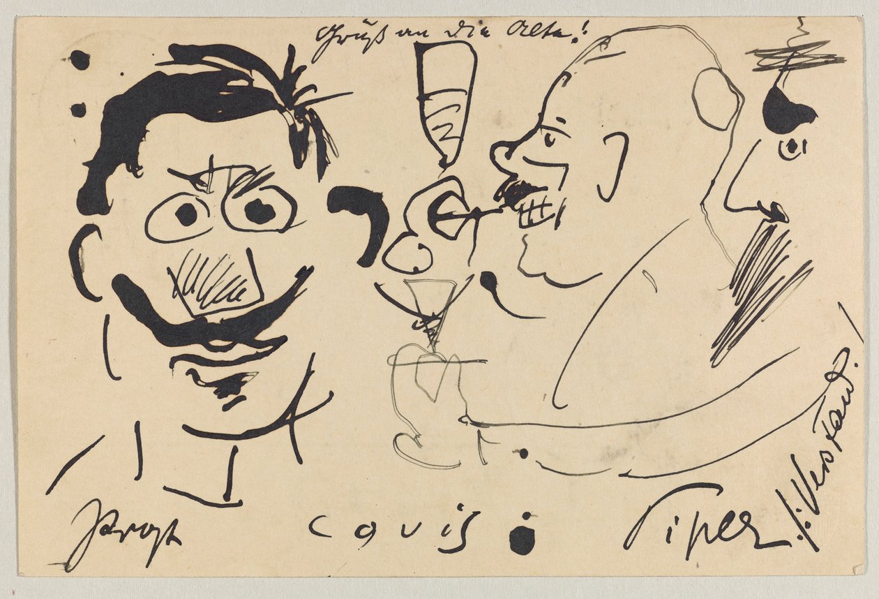 Lovis Corinth Carl Strathmannille: postikortti, postileima 10. kesäkuuta 1903 tekijältä Lovis Corinth