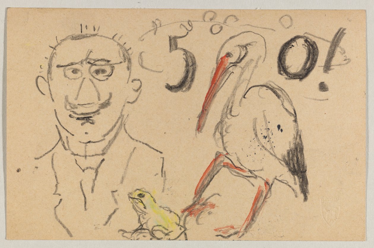 Lovis Corinth Carl Strathmannille: postikortti, postileima 11. syyskuuta 1916 tekijältä Lovis Corinth