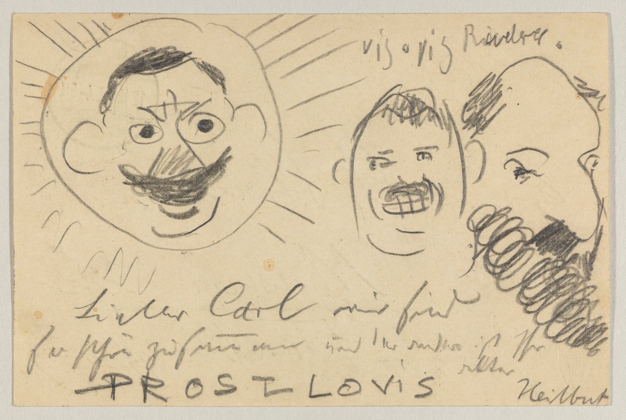 Lovis Corinth Carl Strathmannille: postikortti, postileima 12. joulukuuta 1902 tekijältä Lovis Corinth