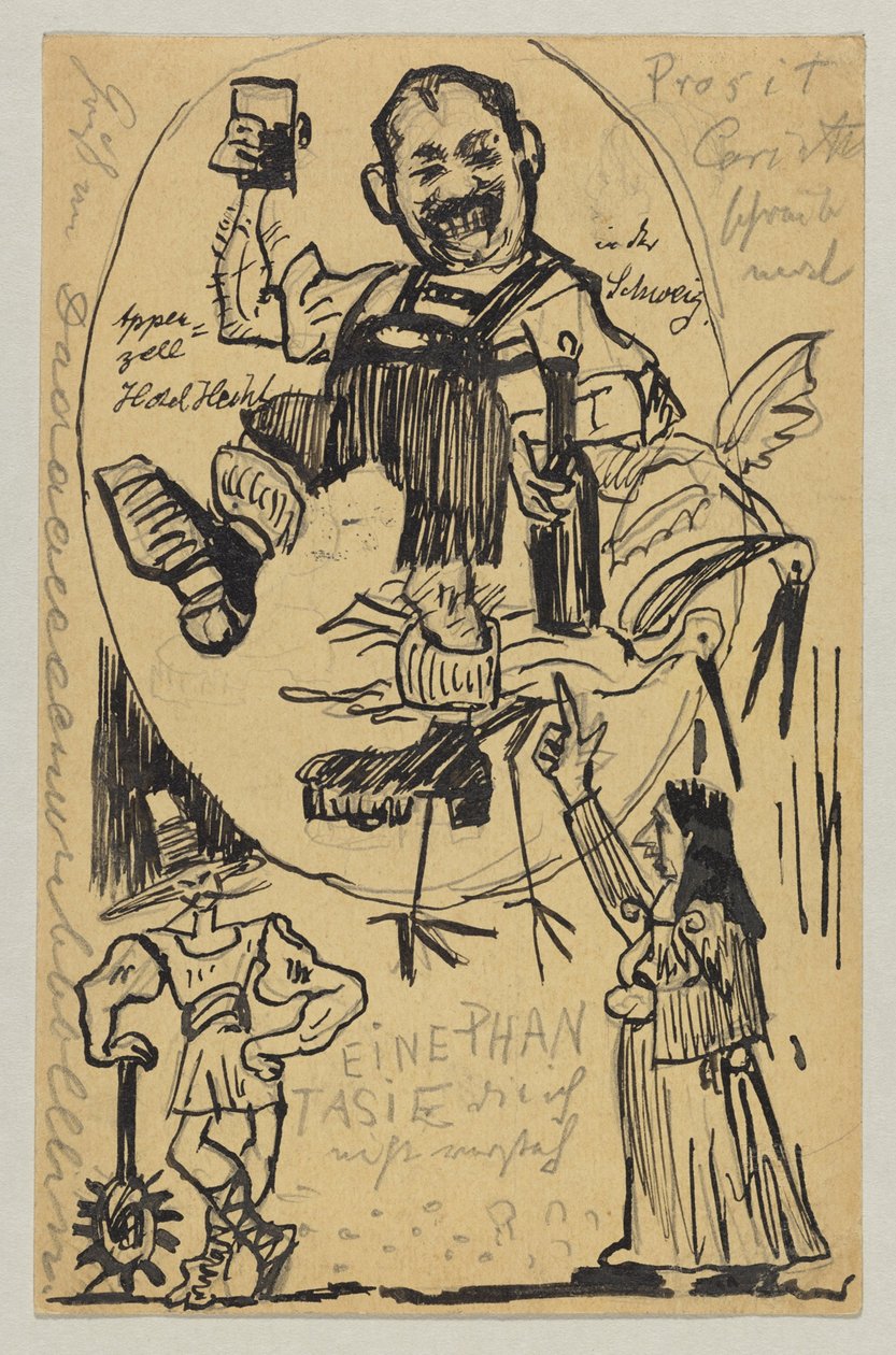 Lovis Corinth Carl Strathmannille: postikortti, postileima 12. kesäkuuta 1895 (Appenzell) tekijältä Lovis Corinth
