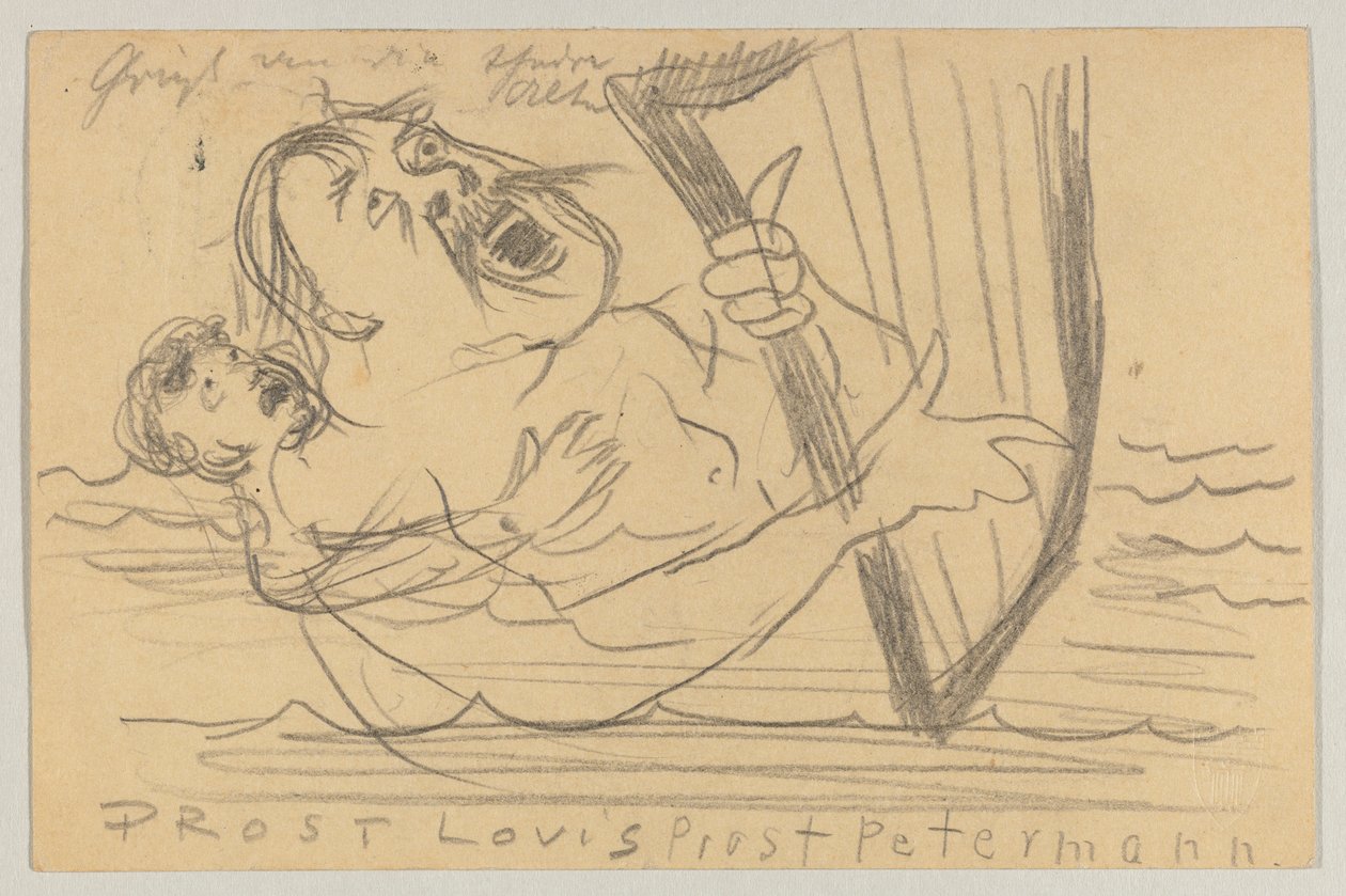 Lovis Corinth Carl Strathmannille: postikortti, postileima 18. heinäkuuta 1903 tekijältä Lovis Corinth