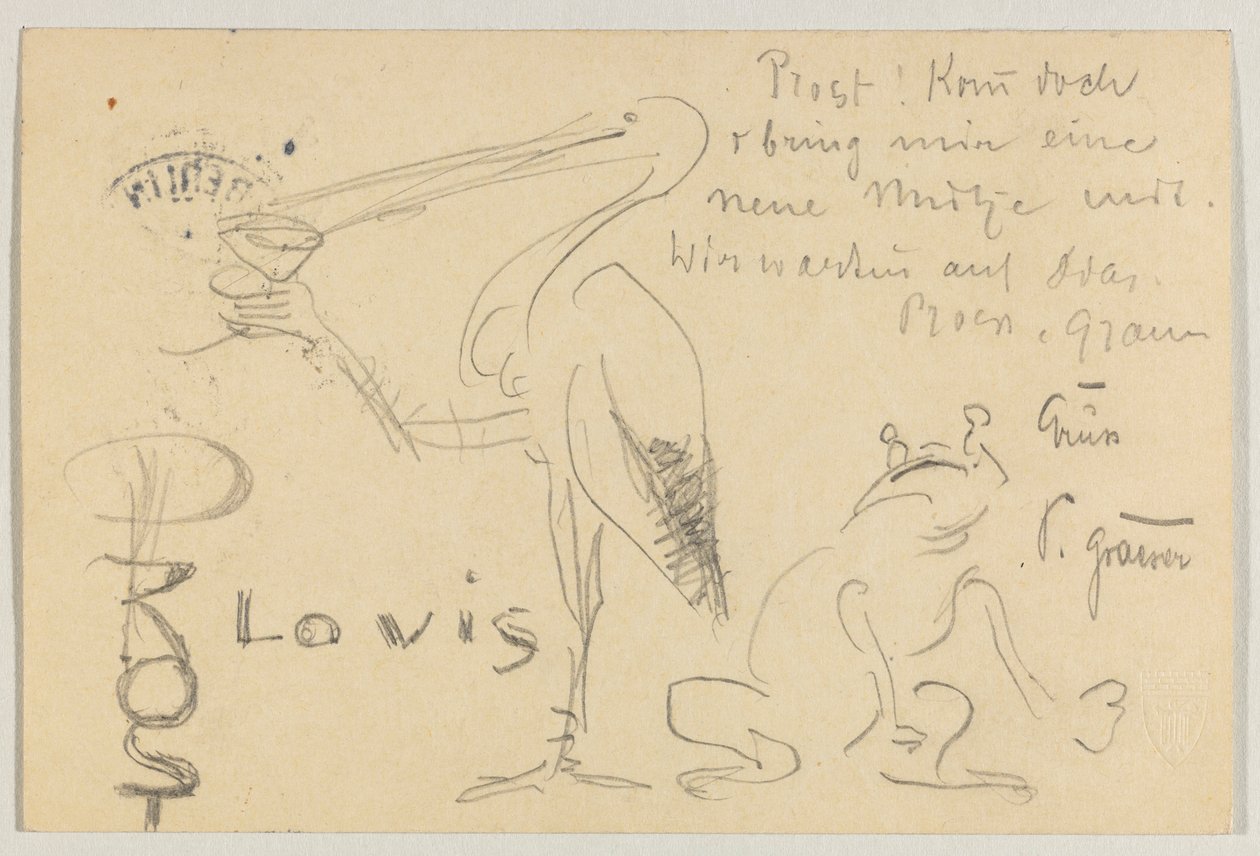 Lovis Corinth Carl Strathmannille: postikortti, postileima 20. syyskuuta 1906 tekijältä Lovis Corinth