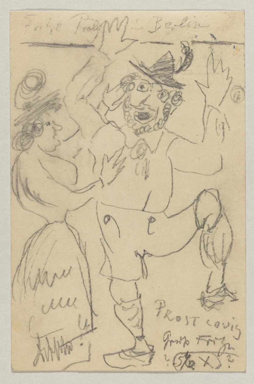 Lovis Corinth Carl Strathmannille: postikortti, postileima 25. helmikuuta 1904 tekijältä Lovis Corinth