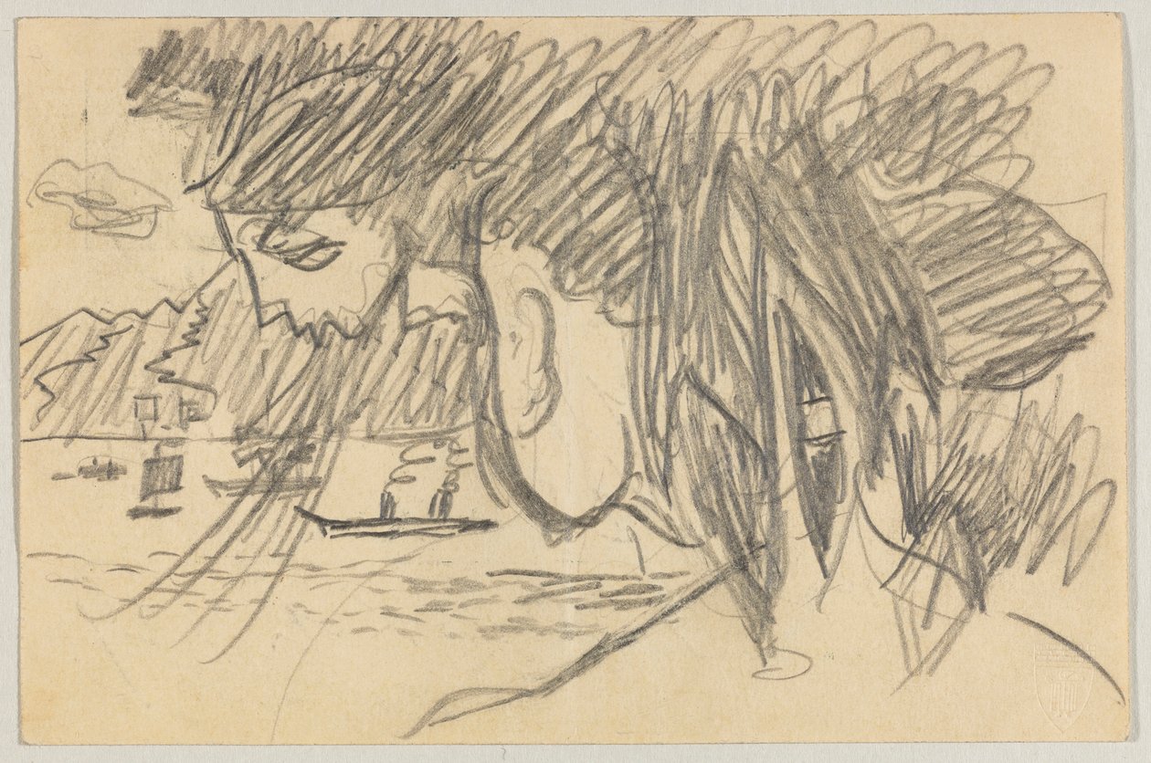 Lovis Corinth Carl Strathmannille: postikortti, postileima 25. maaliskuuta 1908 tekijältä Lovis Corinth
