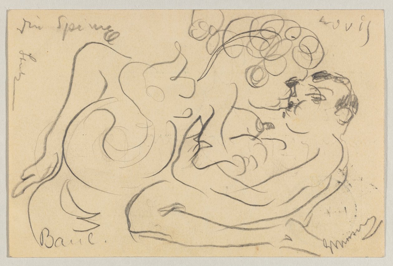 Lovis Corinth Carl Strathmannille: postikortti, postileima 25. maaliskuuta 1908 tekijältä Lovis Corinth