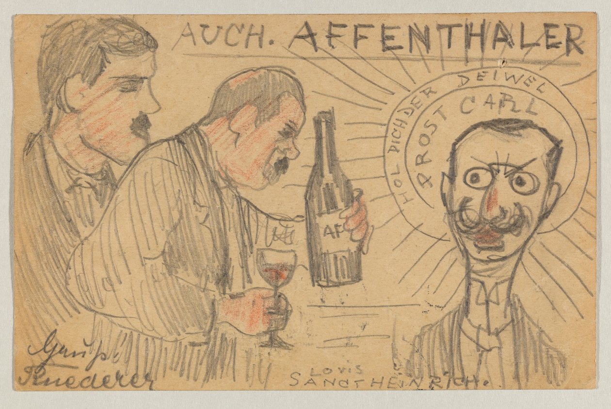 Lovis Corinth Carl Strathmannille: postikortti, postileima 28. syyskuuta 1896 tekijältä Lovis Corinth