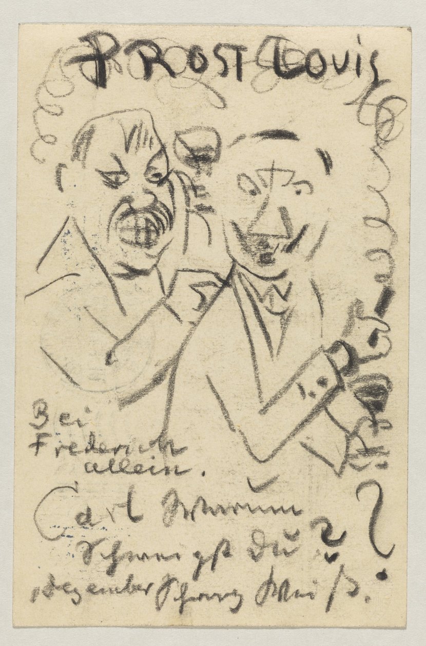 Lovis Corinth Carl Strathmannille: postikortti, postileima 30. lokakuuta 1907 tekijältä Lovis Corinth