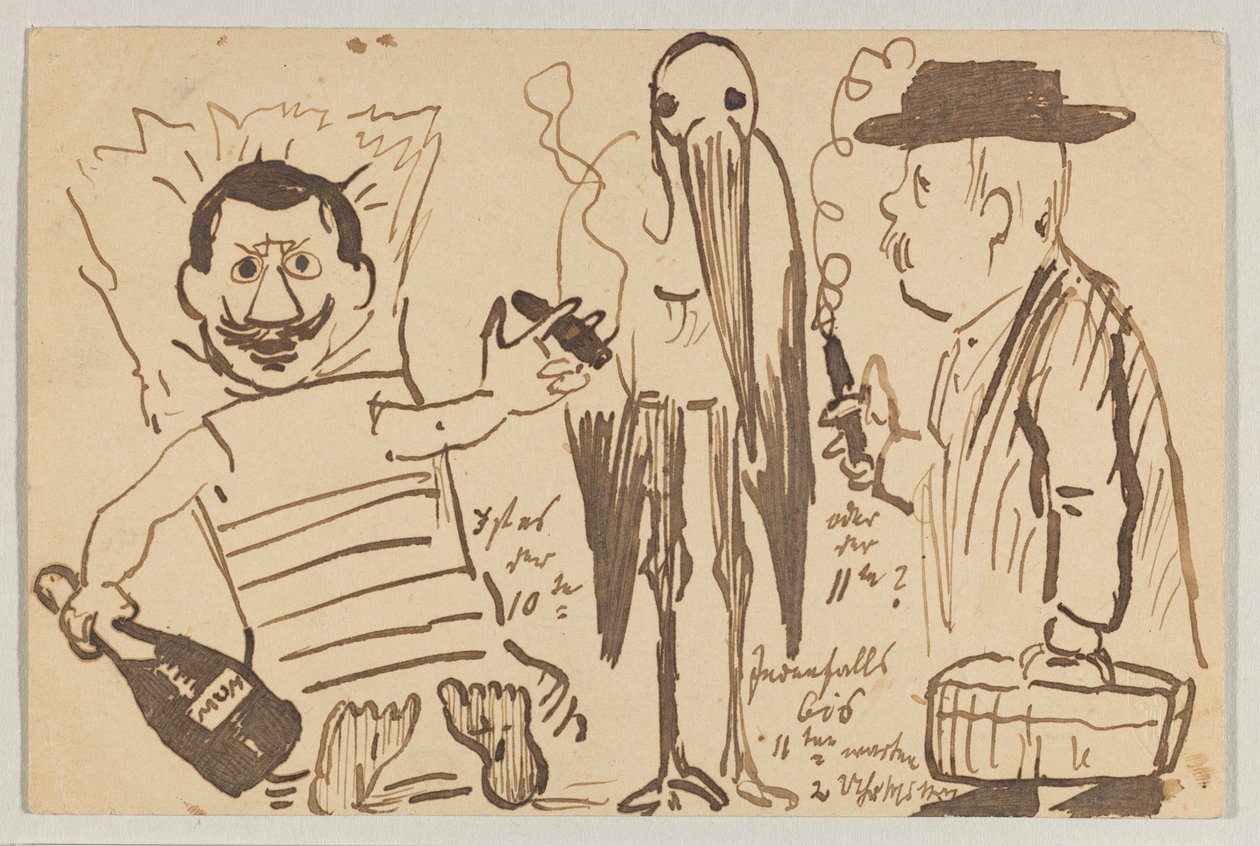 Lovis Corinth Carl Strathmannille: postikortti, postileima 3. syyskuuta 1902 tekijältä Lovis Corinth
