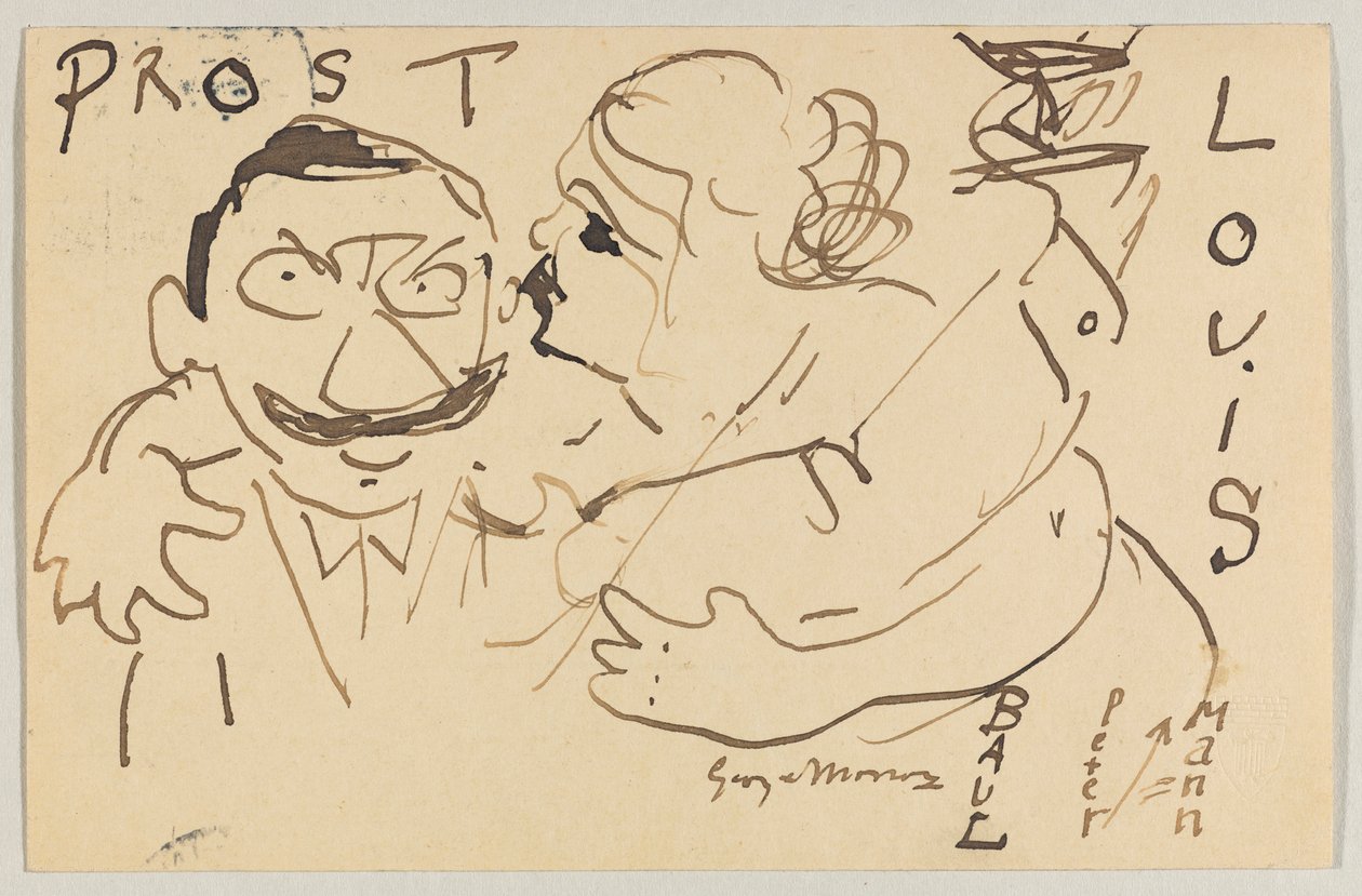 Lovis Corinth Carl Strathmannille: postikortti, postileima 9. joulukuuta 1908 tekijältä Lovis Corinth