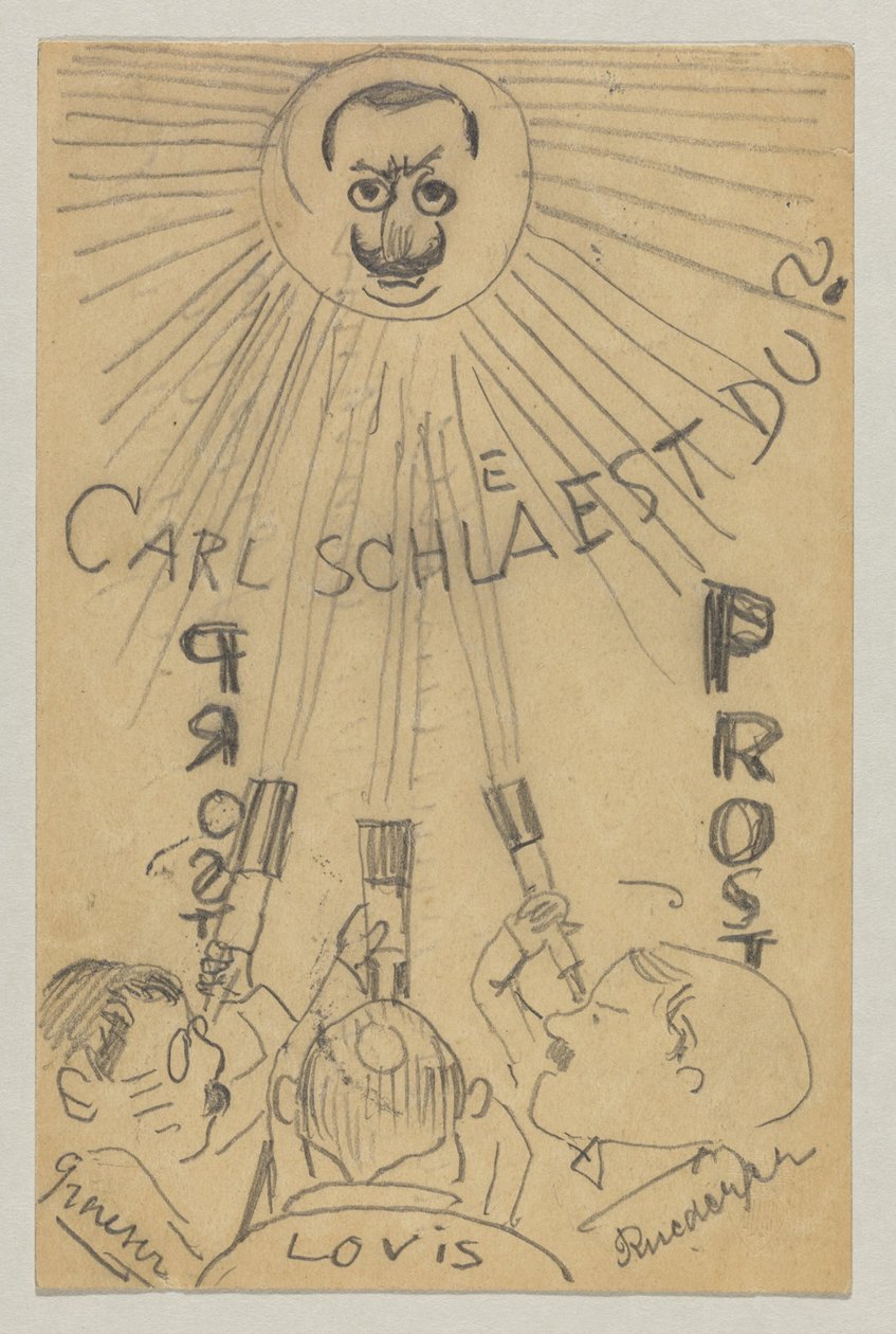 Lovis Corinth Carl Strathmannille: postikortti, postileima 9. tammikuuta 1910 tekijältä Lovis Corinth