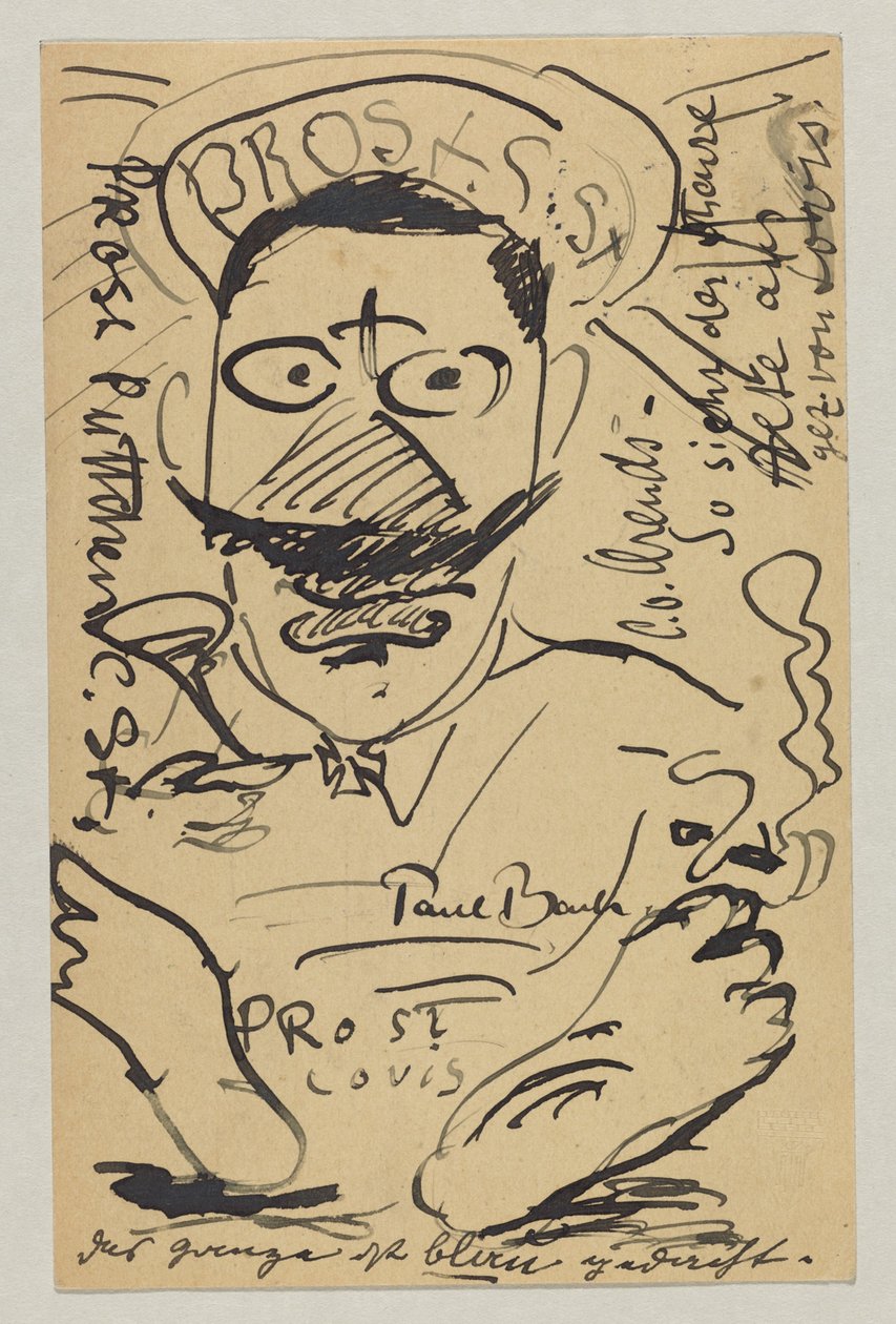 Lovis Corinth Elly Strathmannille: postikortti, postileima 23. helmikuuta tekijältä Lovis Corinth