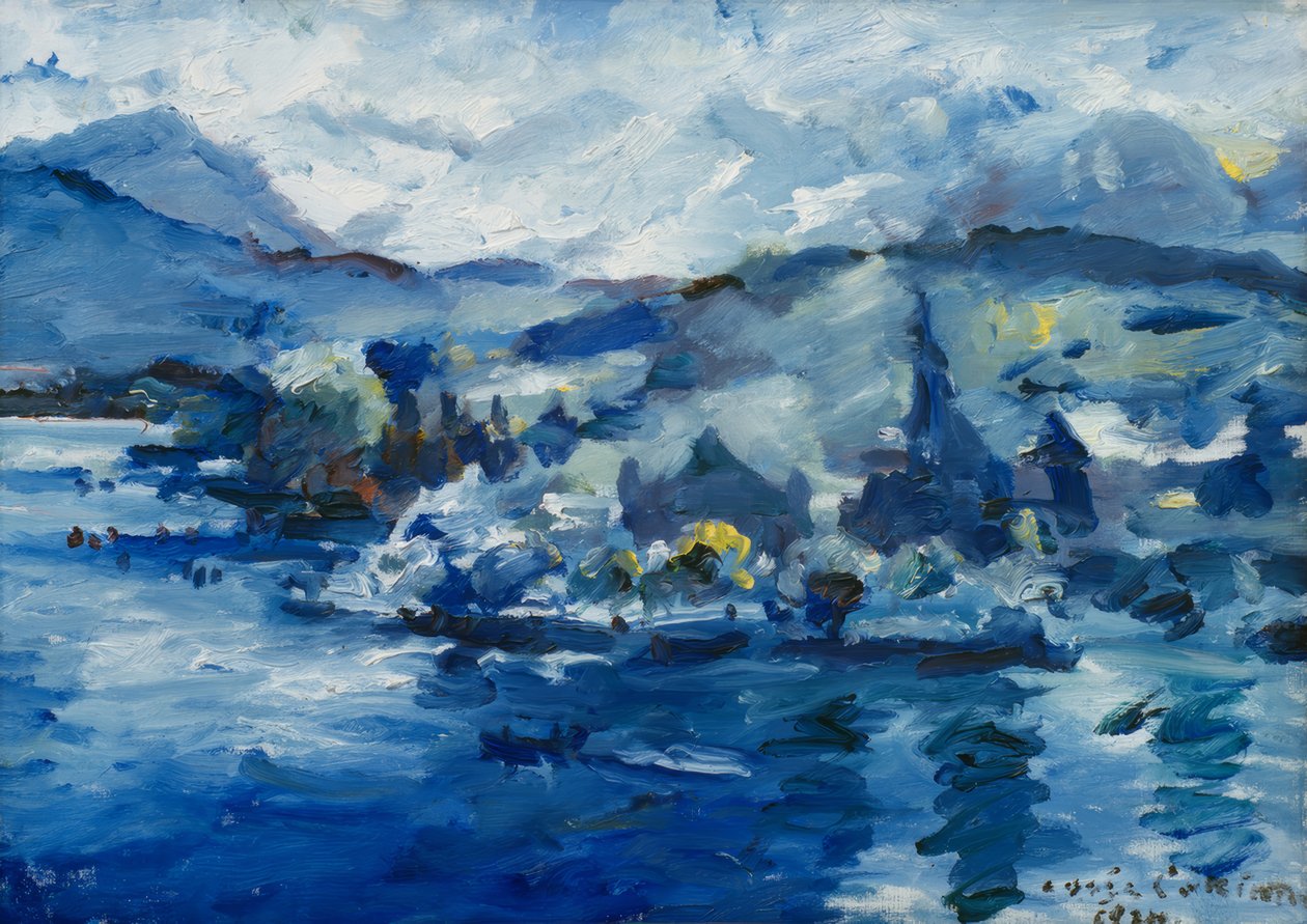 Luzernjärvi iltapäivällä tekijältä Lovis Corinth