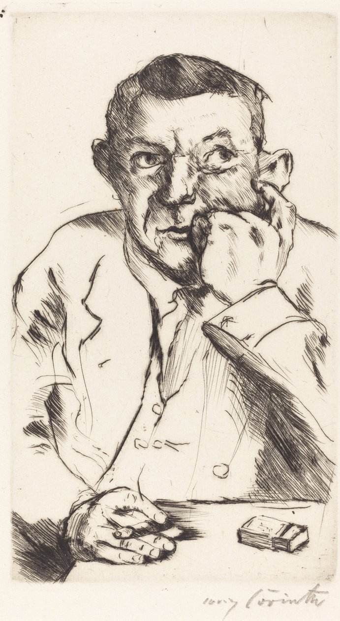 Muotokuva tupakoivasta miehestä tekijältä Lovis Corinth