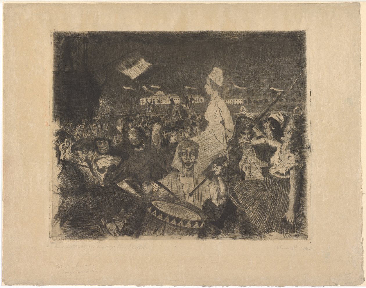 Marie Antoinette matkalla mestauspaikalle tekijältä Lovis Corinth