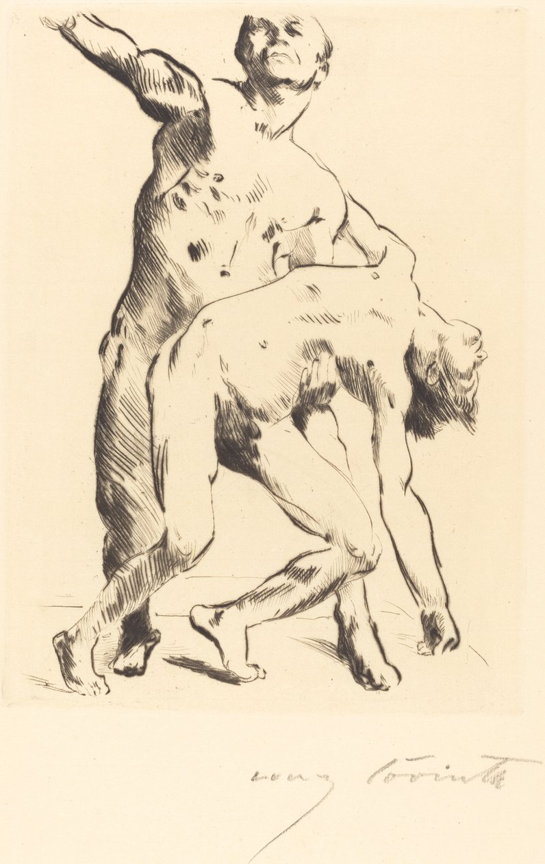 Odysseus ja kosija (Odysseus ja kosija) tekijältä Lovis Corinth